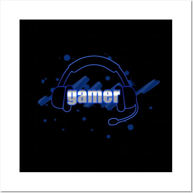 Gamer - Headphones Wall Art by ChelsieJ22